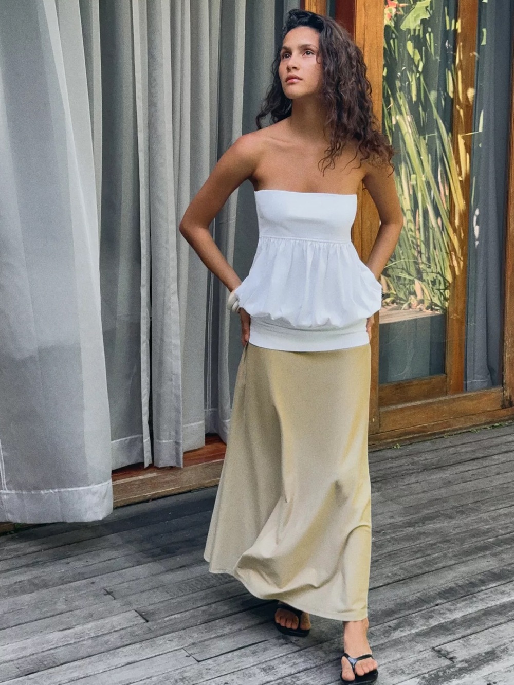 Zara contrast midi dress